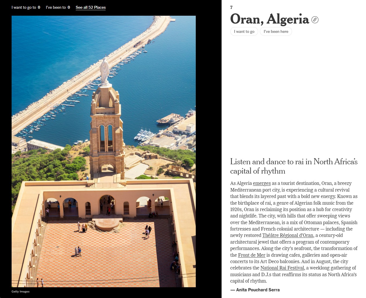 Blick auf die Kapelle Santa Cruz und die Bucht von Oran